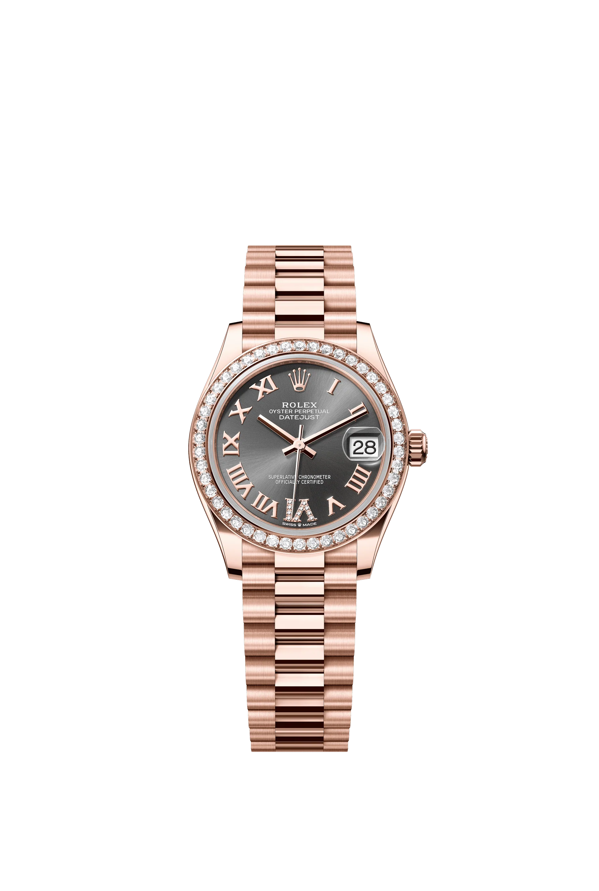 Rolex Datejust 31mm Slate Diamond Dial Everose Gold 278285RBR