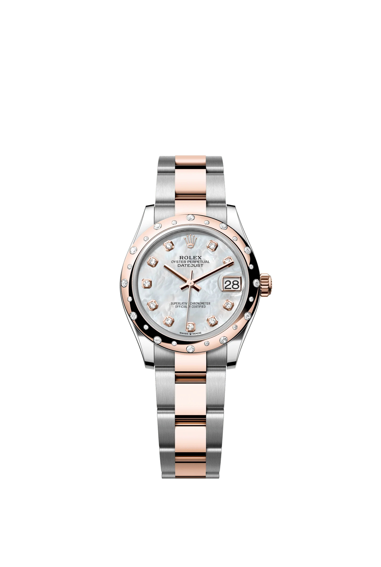 Rolex Datejust 31mm White Mother-Of-Pearl Diamond Dial Oystersteel & Everose Gold 278341RBR