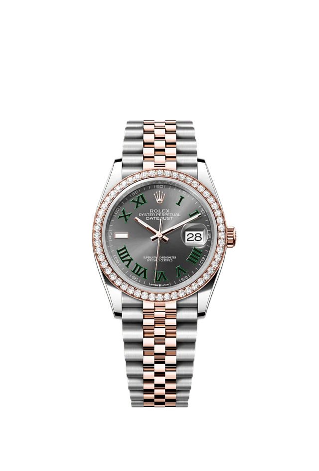 Rolex Datejust 36mm Slate Dial Oystersteel & Everose Gold 126281RBR