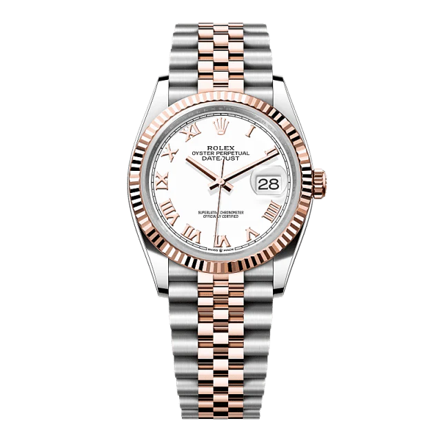 2025 Rolex Datejust 36mm White Dial Oystersteel & Everose Gold 126231