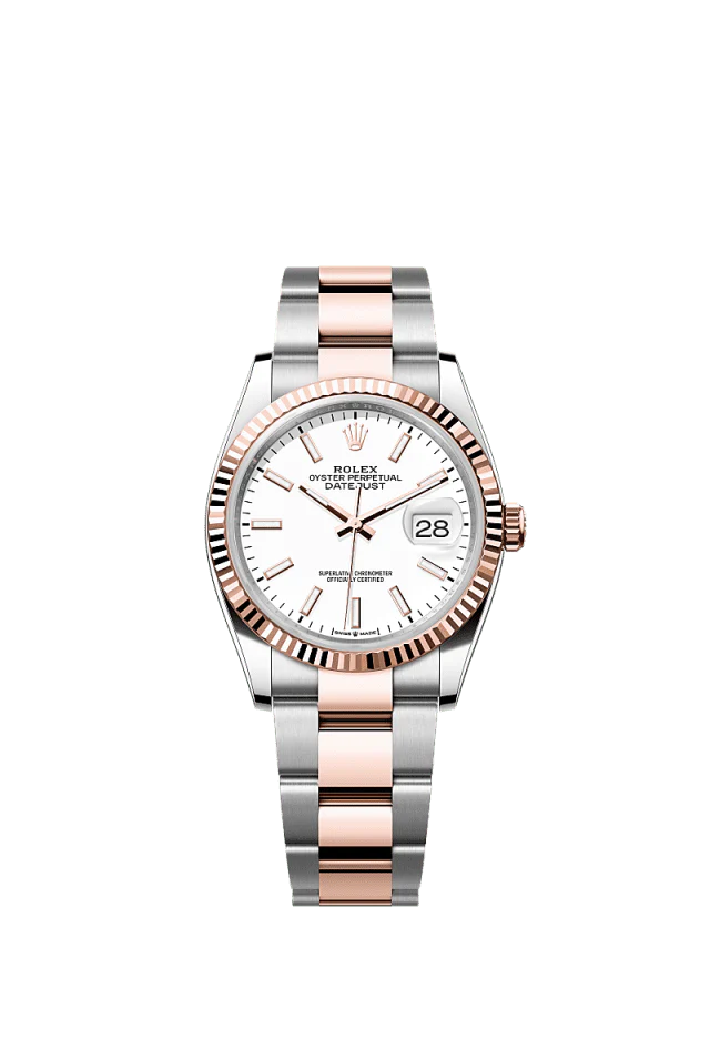 Rolex Datejust 36mm White Dial Oystersteel & Everose Gold 126231