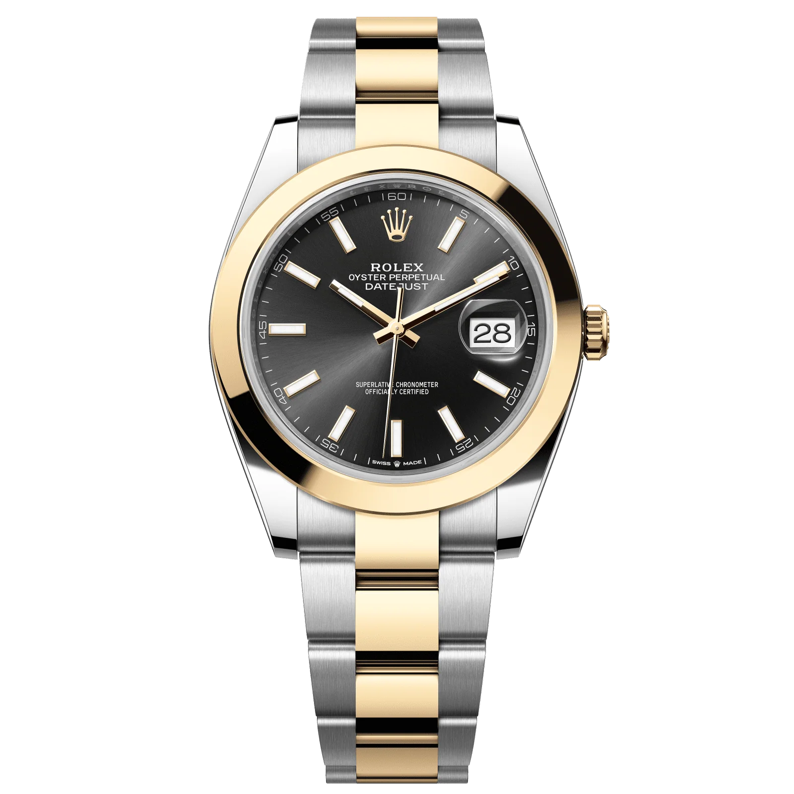 Rolex Datejust 41 mm Bright Black Dial Oystersteel and 18k Yellow Gold Oyster Bracelet 126303-0013