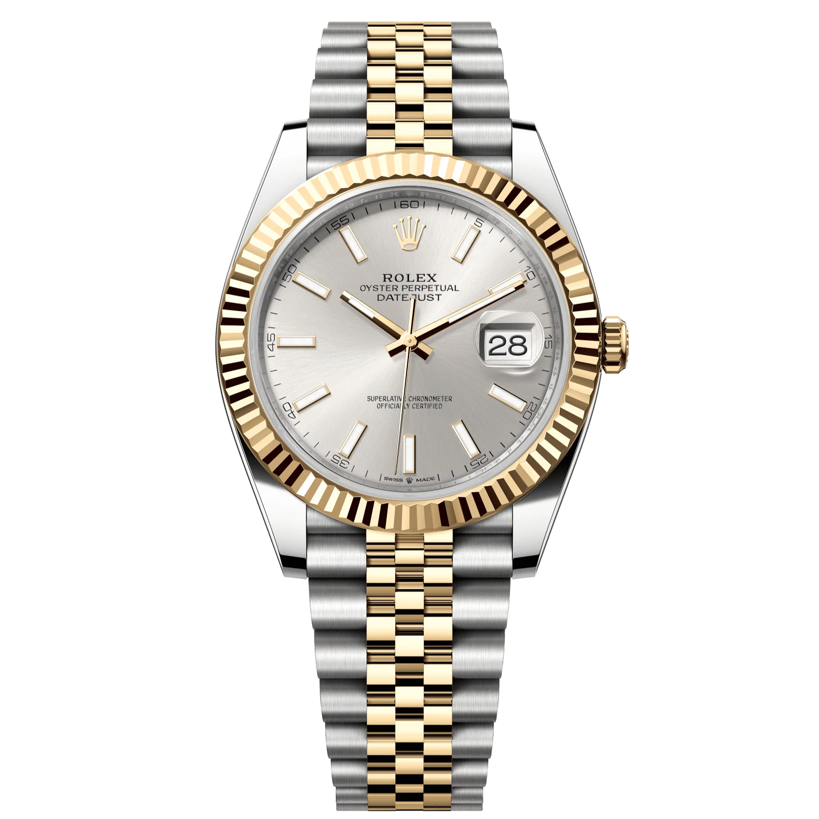 Rolex Datejust 41 mm Silver Dial Oystersteel and 18k Yellow Gold Jubilee Bracelet 126333-0002