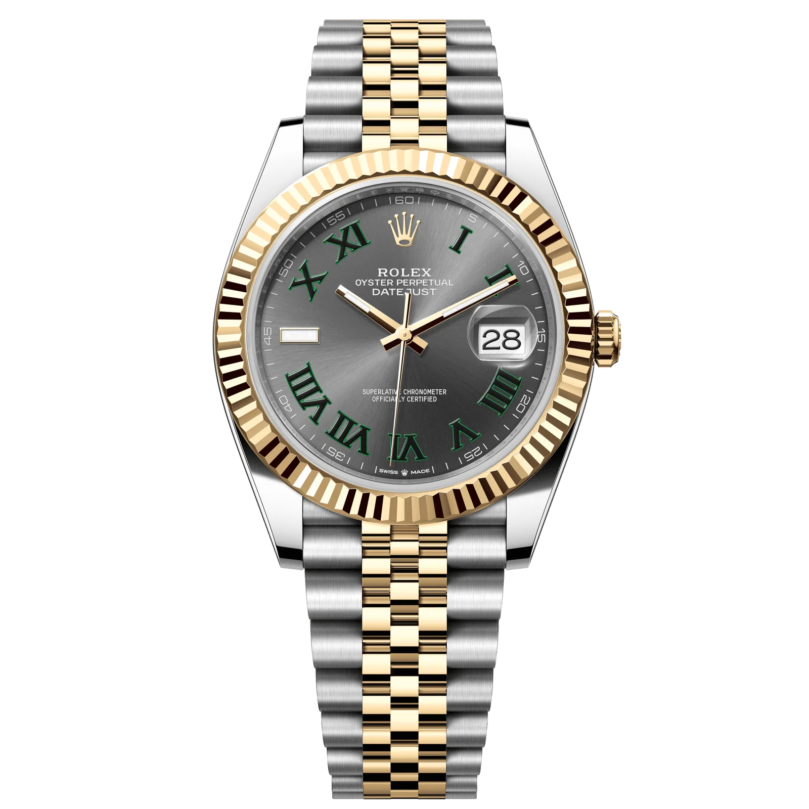 Rolex Datejust 41 mm Wimbledon Dial Oystersteel and 18k Yellow Gold Jubilee Bracelet 126333-0020