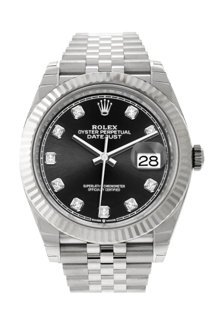 2025 Rolex Datejust 41mm Black Diamond Dial Stainless Steel 126334