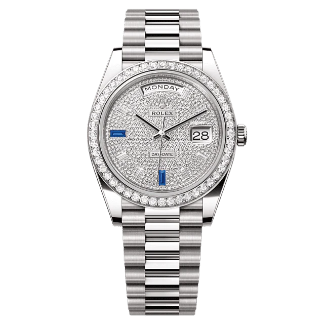 Rolex Day-Date 40mm Diamond Paved Dial White Gold 228349rbr-0036