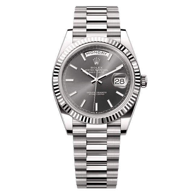 Rolex Day-Date 40mm Slate Dial White Gold 228239-0060