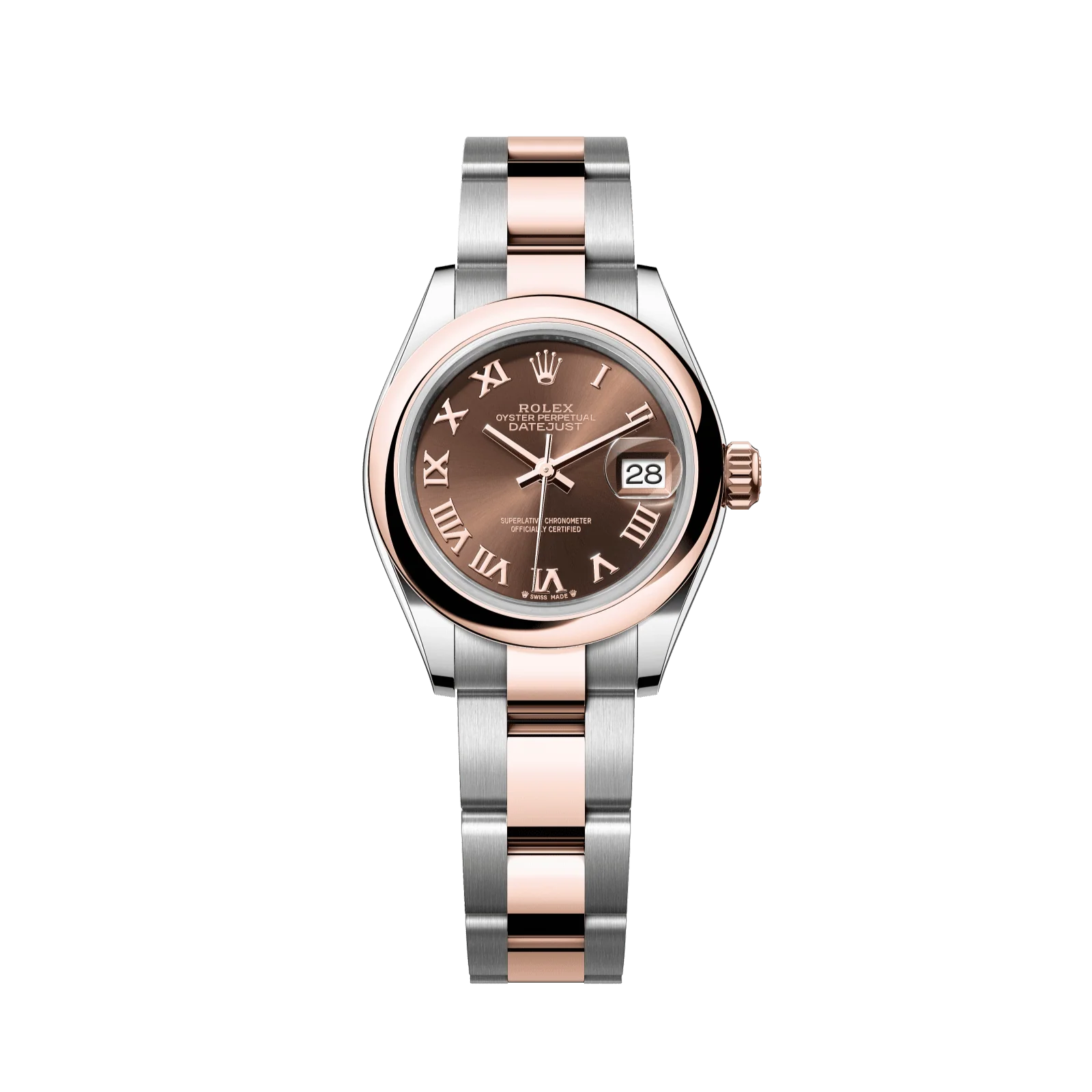 Rolex Lady-Datejust 28 mm Chocolate Dial Oystersteel and Everose Gold Oyster Bracelet 279161-0010