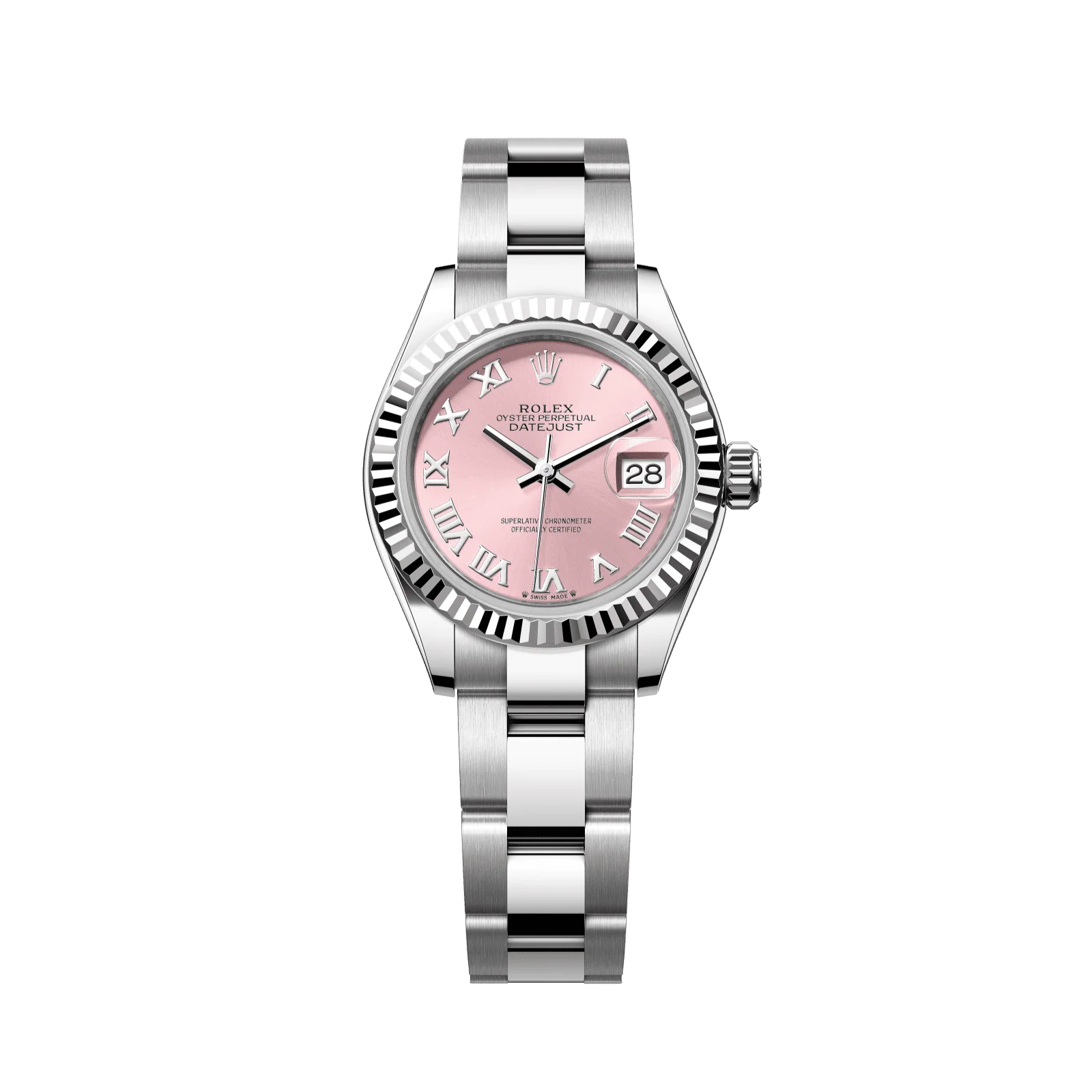Rolex Lady-Datejust 28 mm Pink Dial Oystersteel and White Gold Oyster Bracelet 279174-0018