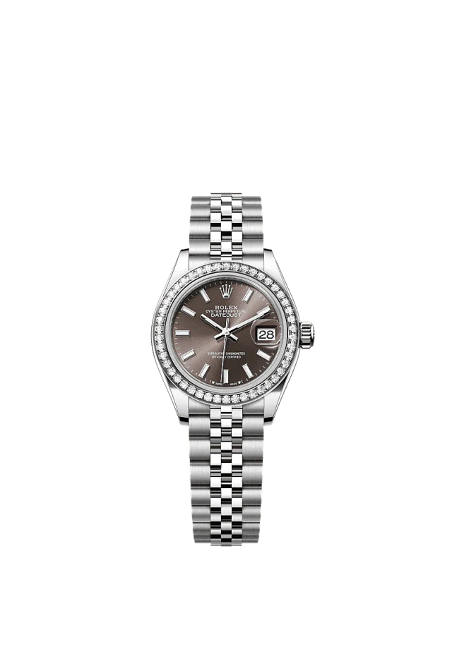 Rolex Lady-Datejust 28mm Dark Grey Dial Oystersteel & White Gold 279384RBR