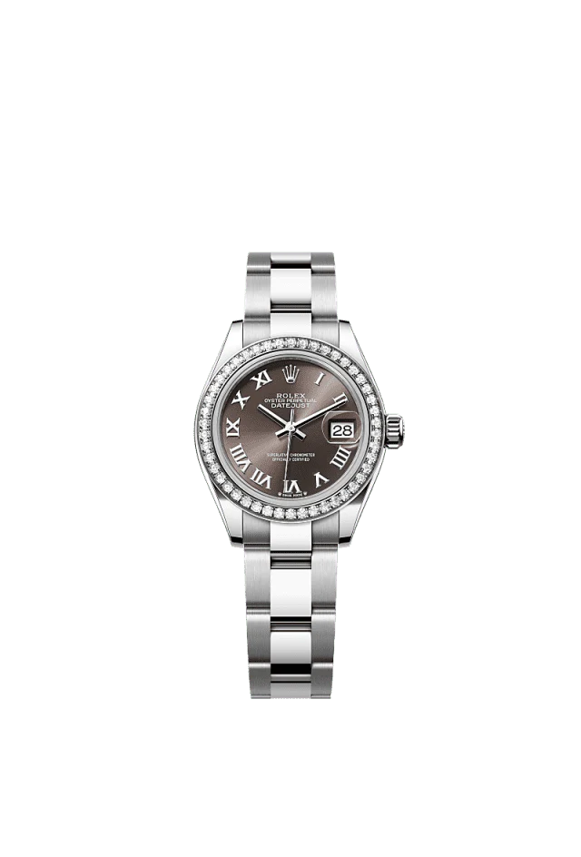 Rolex Lady-Datejust 28mm Dark Grey Dial Oystersteel & White Gold 279384RBR