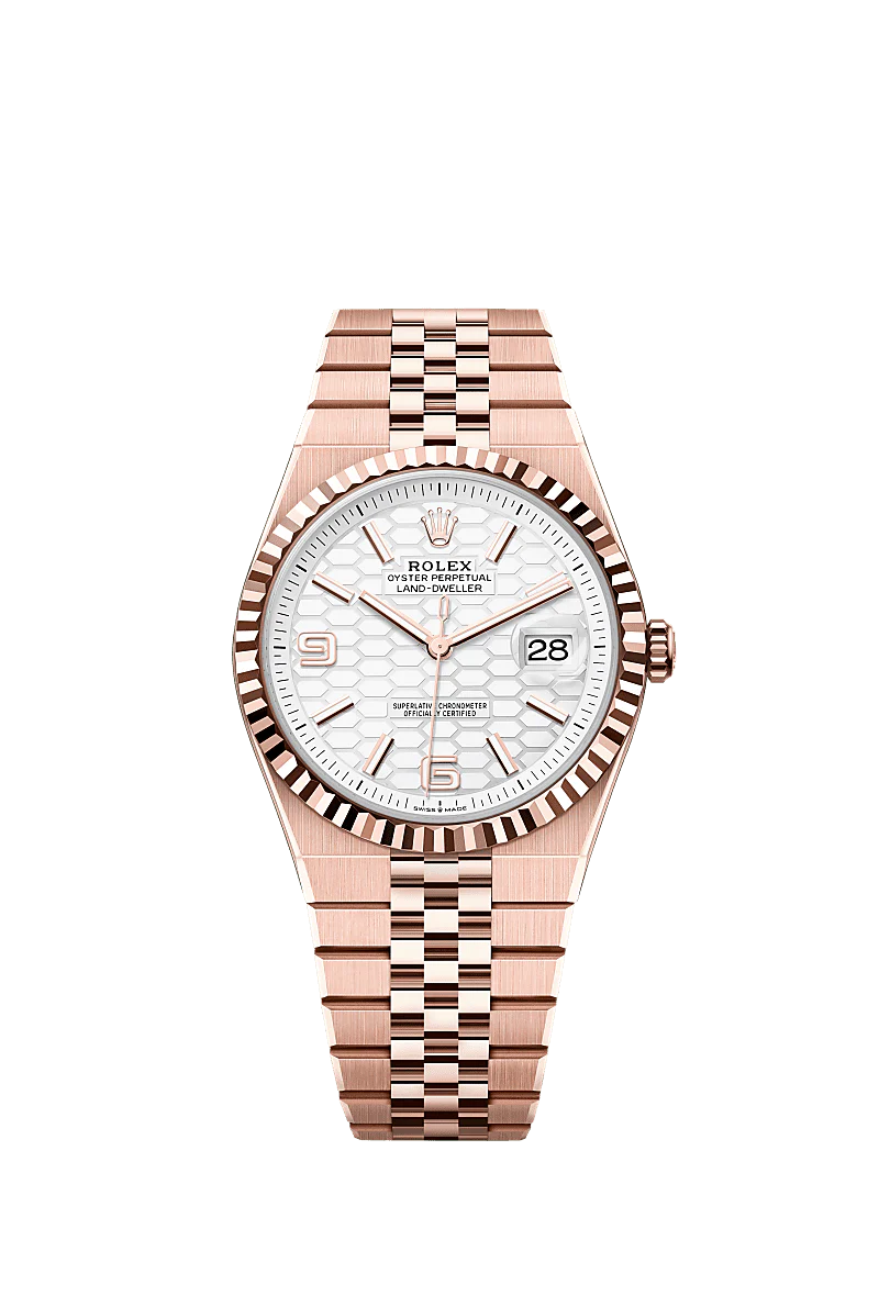 Rolex Land-Dweller 40mm Intense White Dial Everose Gold 127335