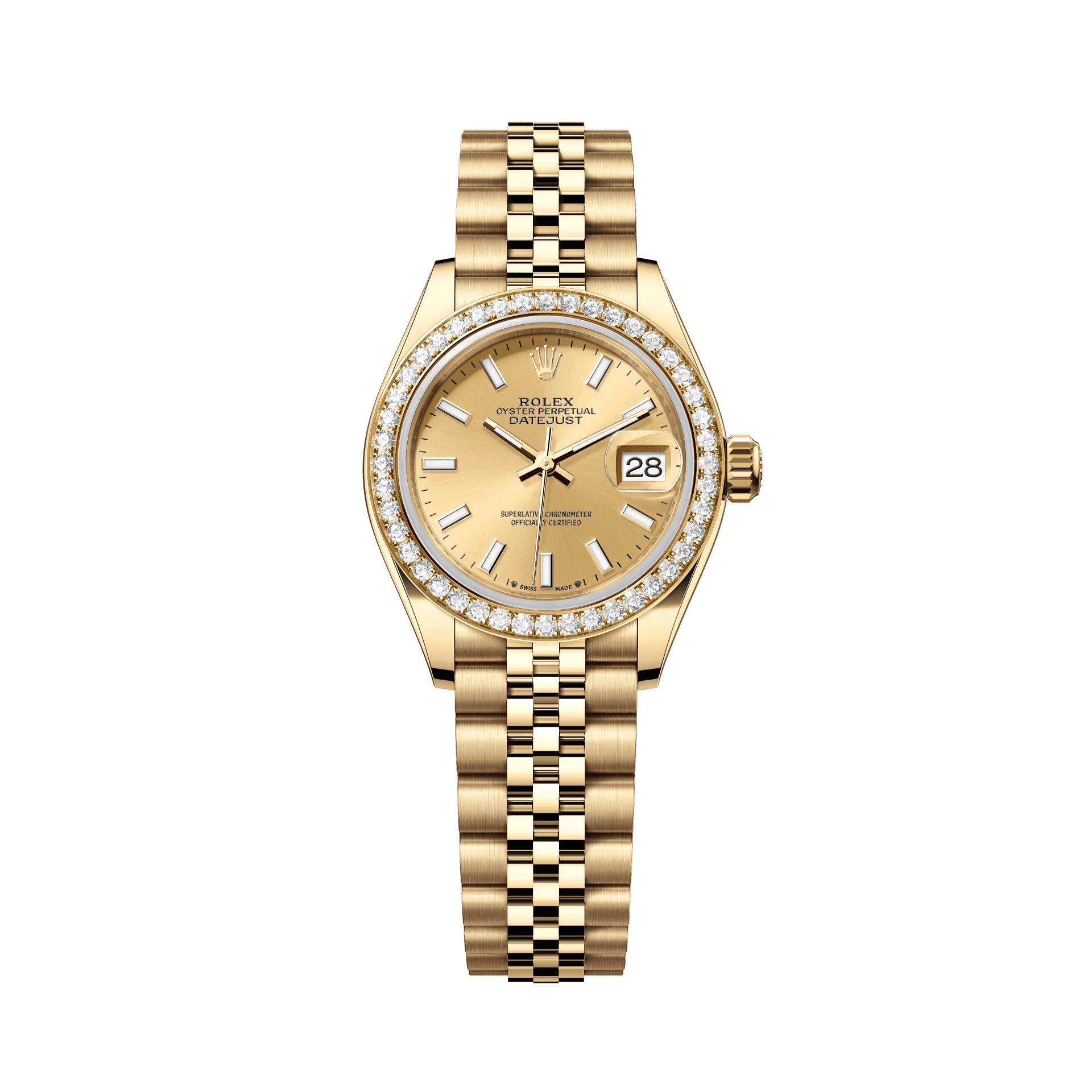 Rolex Oyster 28 mm Champagne-Colour Dial 18k Yellow Gold Jubilee Bracelet. 279138rbr-0013