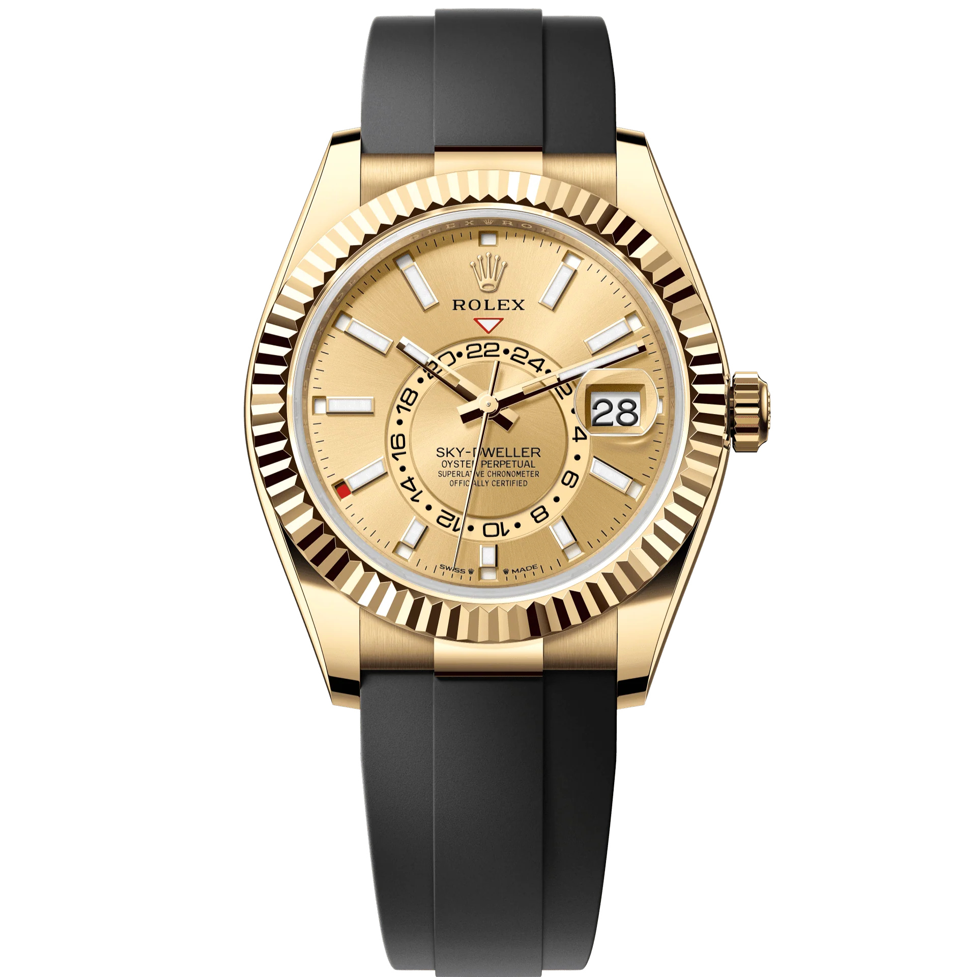 Rolex Oyster 42 mm Champagne-Colour Dial 18k Yellow Gold Oysterflex 336238-0001