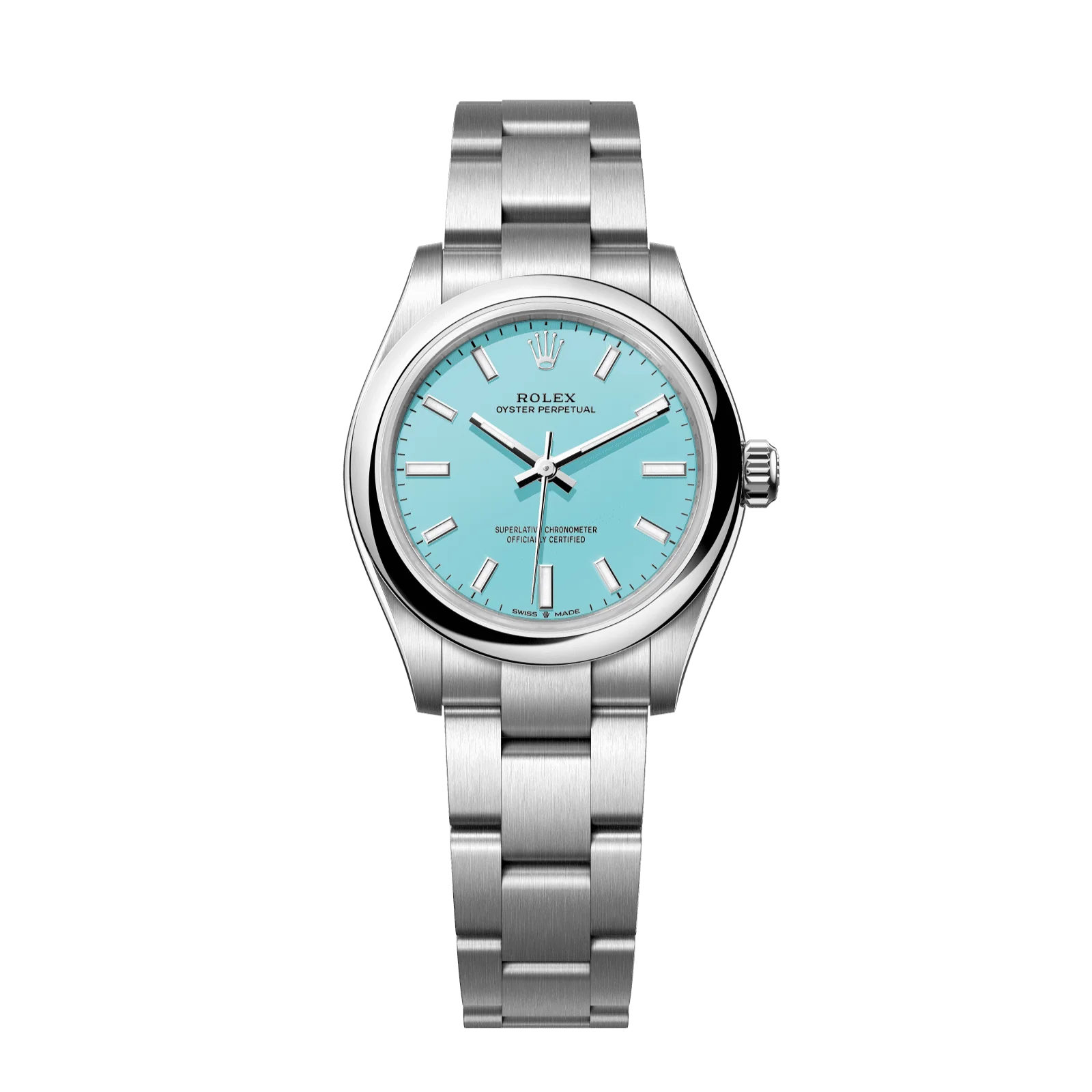 Rolex Oyster Perpetual 31 mm Turquoise Blue Dial Oystersteel Oyster Bracelet 277200-0007