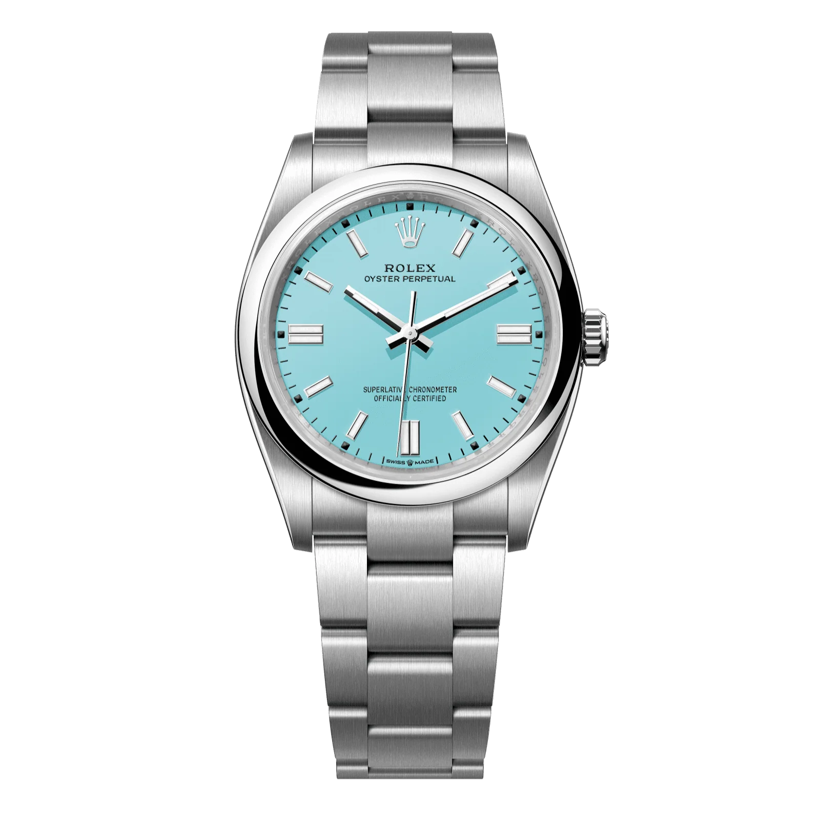 2025 Rolex Oyster Perpetual 36 mm Turquoise Blue Dial Oystersteel Oyster Bracelet 126000-0006