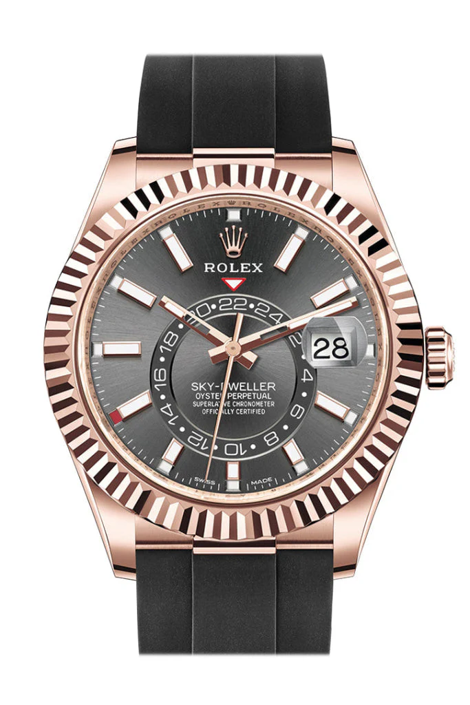 Rolex Sky-Dweller 42mm Rhodium Dial Rose Gold 336235-0004