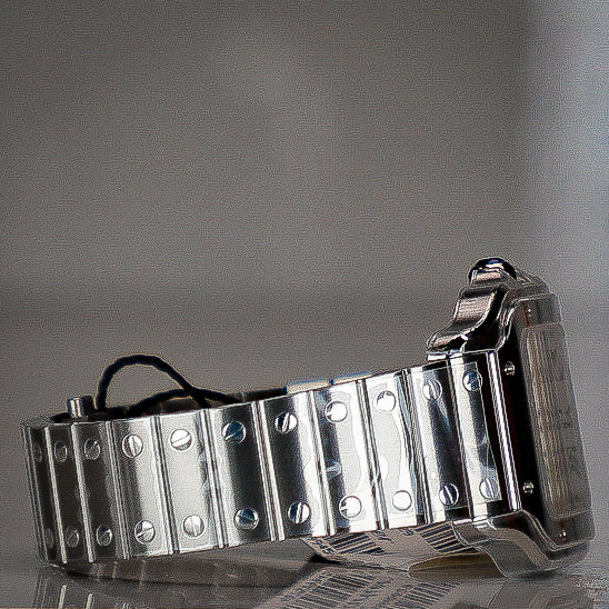 Cartier Santos 41.9 mm x 35.1 mm Medium Steel Silver Dial Bracelet WSSA0029 - Image 12