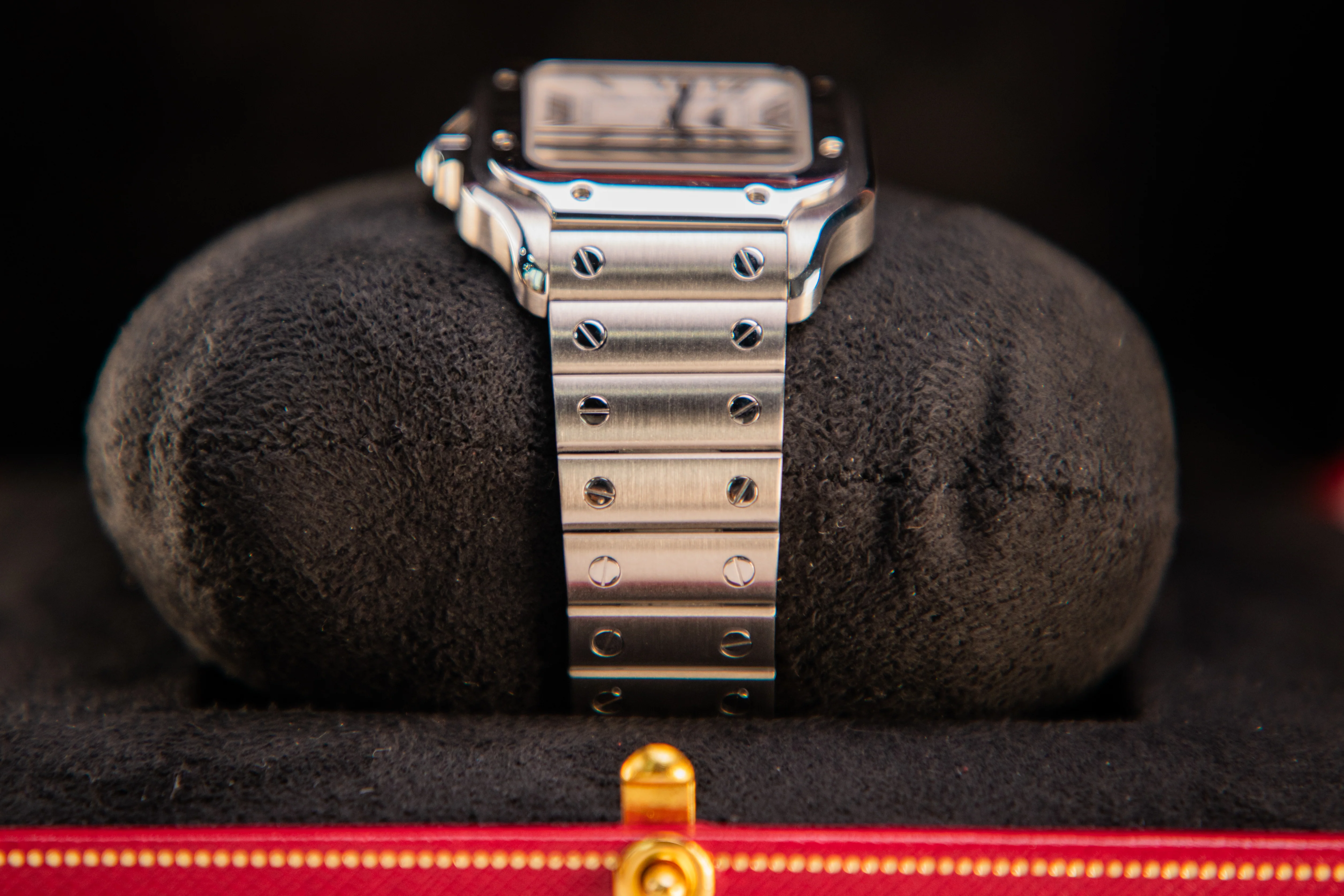 Cartier Santos 41.9 mm x 35.1 mm Medium Steel Silver Dial Bracelet WSSA0029 - Image 3