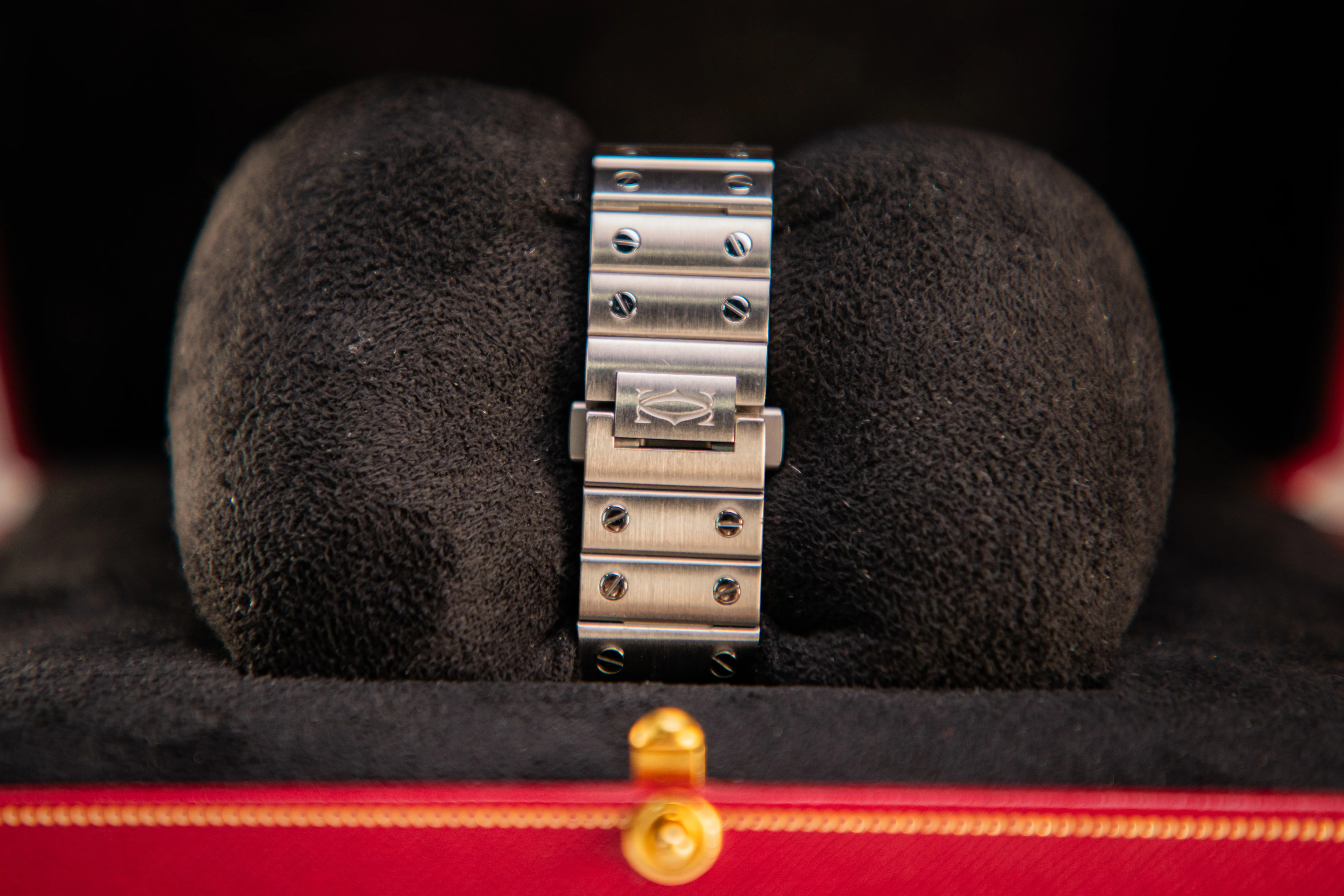 Cartier Santos 41.9 mm x 35.1 mm Medium Steel Silver Dial Bracelet WSSA0029 - Image 4