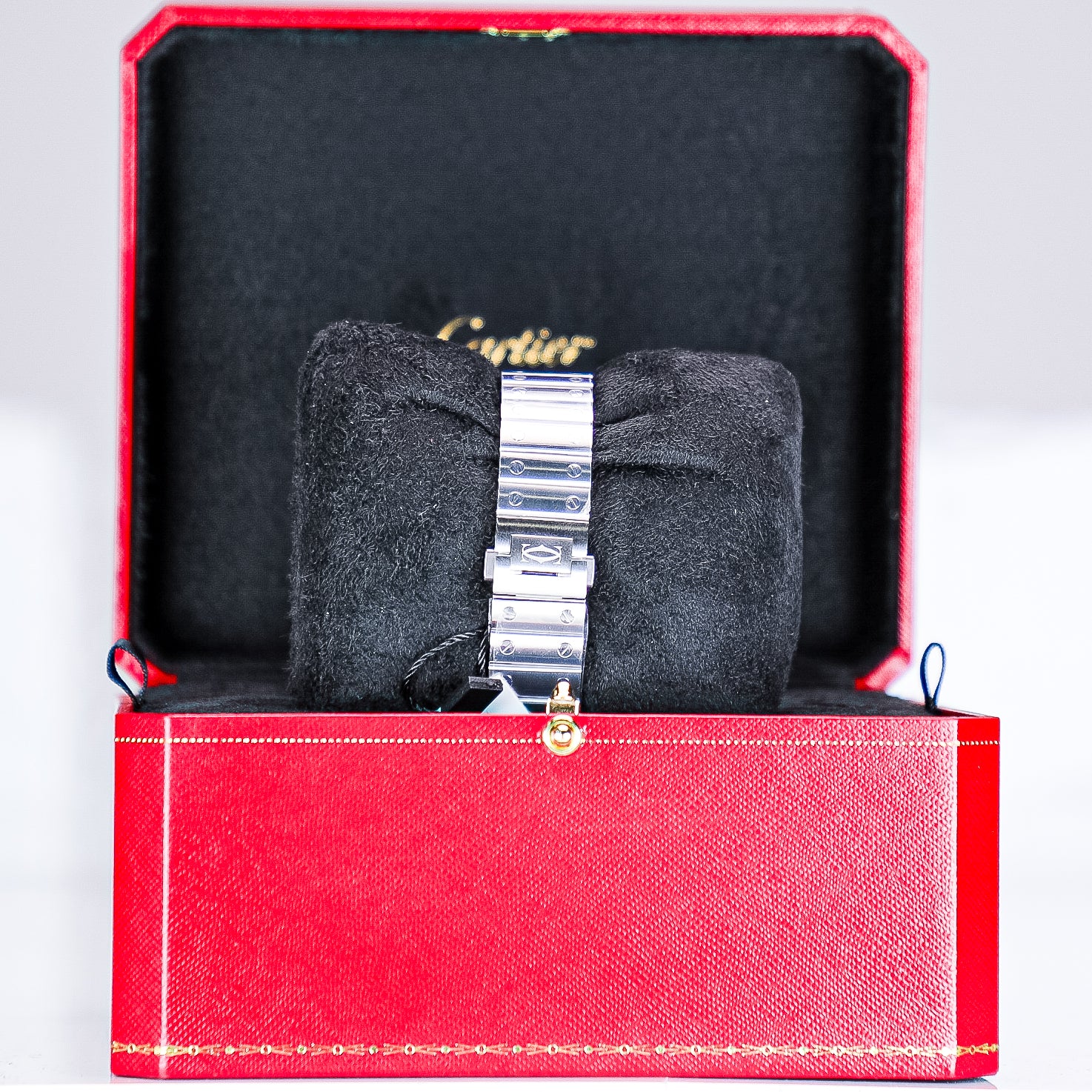 Cartier Santos 41.9 mm x 35.1 mm Medium Steel Silver Dial Bracelet WSSA0029 - Image 8