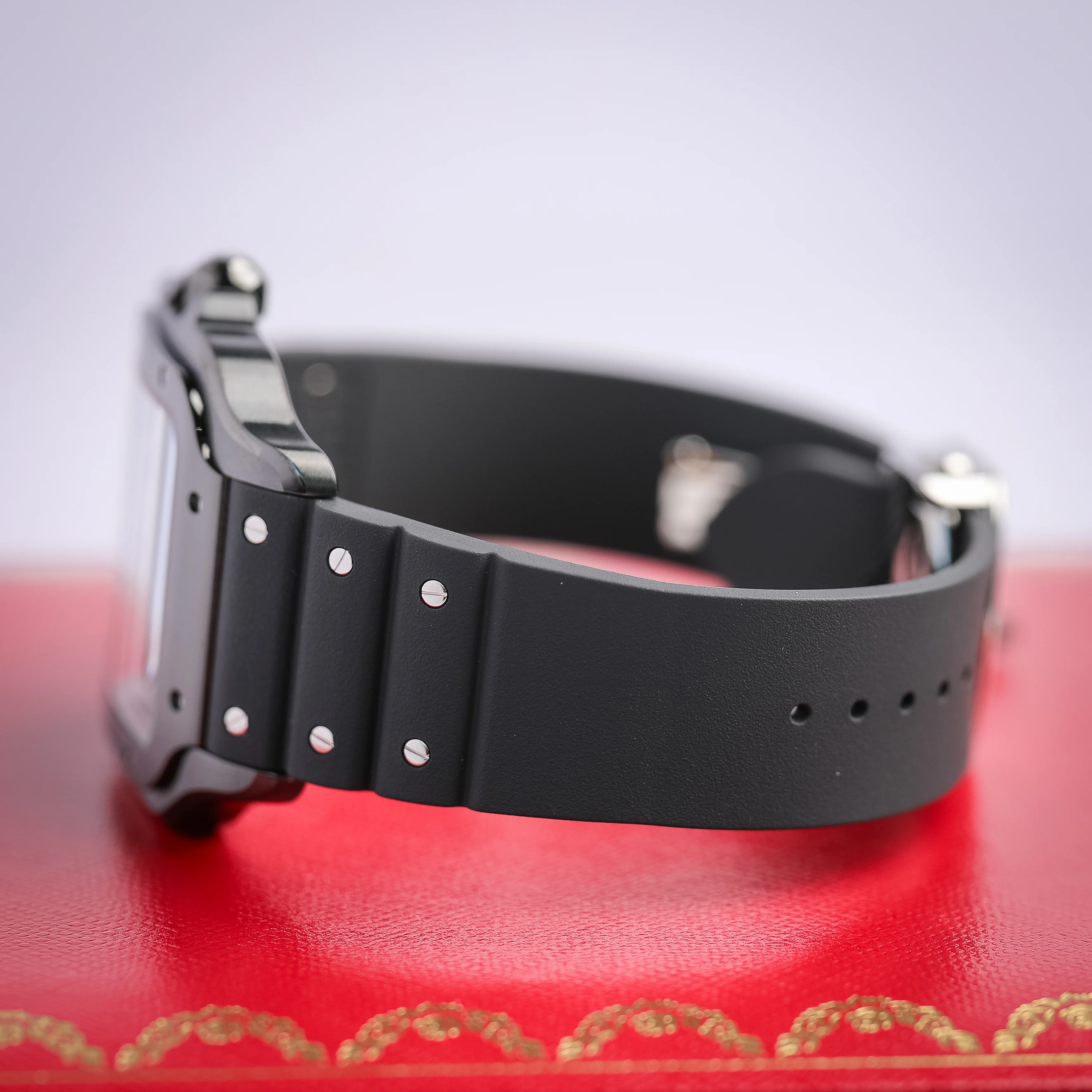 Cartier Santos 47.5 mm x 39.8 mm Large Steel Black Dial Bracelet WSSA0039 - Image 5