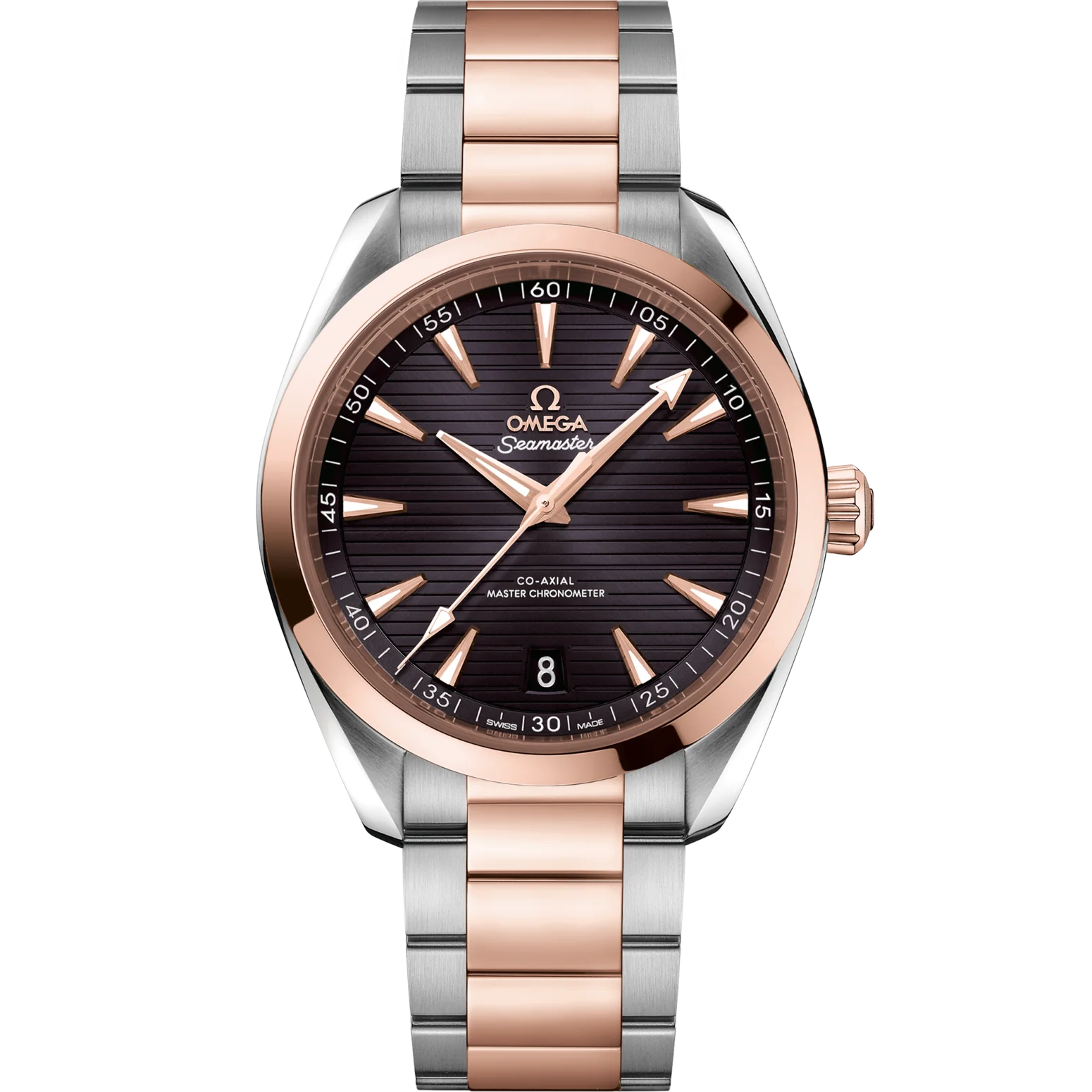OMEGA Seamaster Aqua Terra 41 mm Grey Dial Stainless Steel and Sedna™ 18k Rose Gold Bracelet 220.20.41.21.06.001