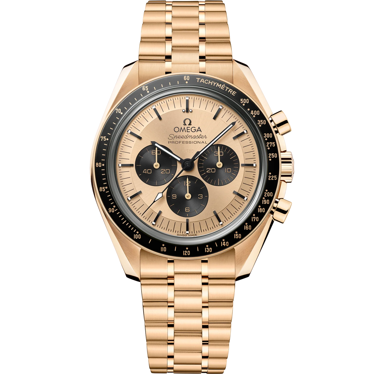 Omega Speedmaster Moonwatch Professional 42 mm Yellow Dial Moonshine™ 18k Yellow Gold Bracelet 310.60.42.50.99.002