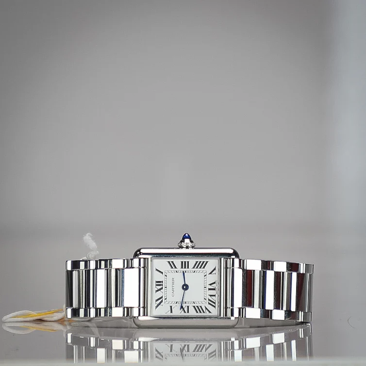 Cartier Tank Must 29.5 mm x 22.0 mm Silver Dial Steel Bracelet WSTA0107 - Image 5