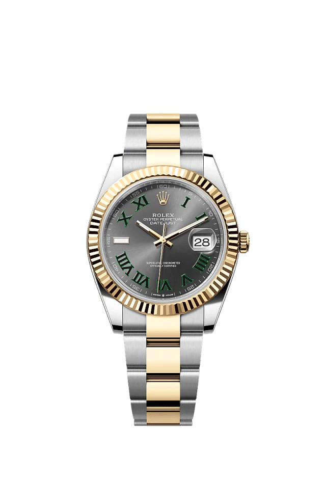 Rolex Datejust 41 mm Wimbledon Slate Dial Oystersteel & Yellow Gold 126333-0019