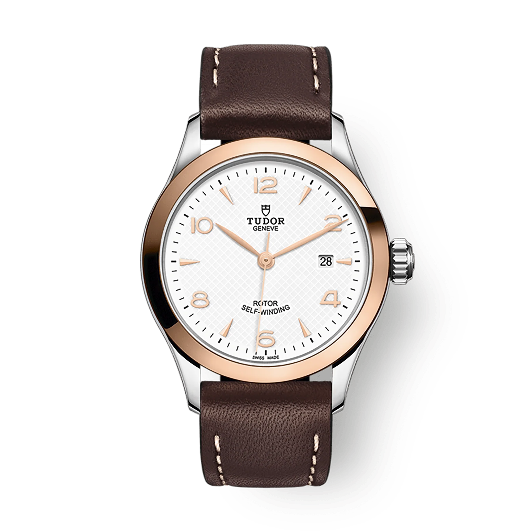 Tudor 1926 28 mm White Dial Stainless Steel Leather Strap M91351-0010