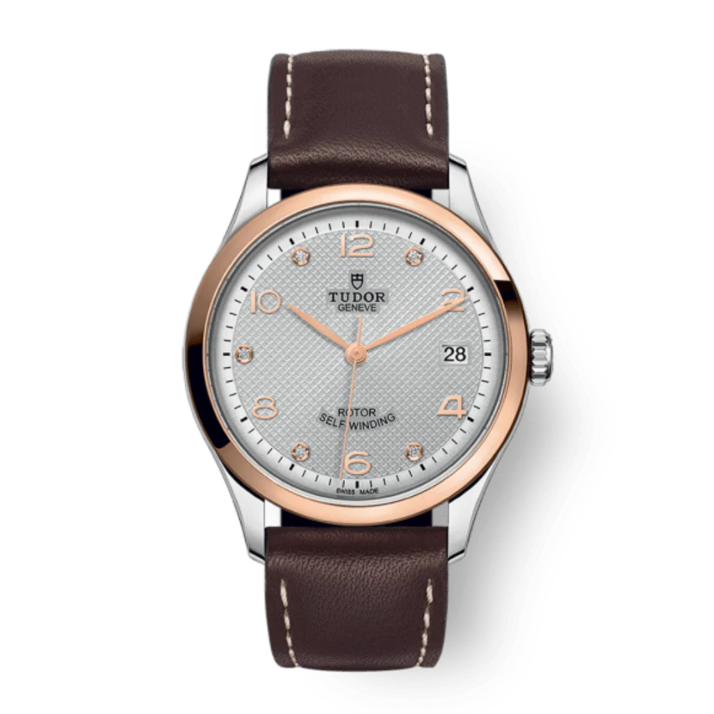 Tudor 1926 36 mm Silver Dial with Diamonds Stainless Steel Leather Strap M91451-0006