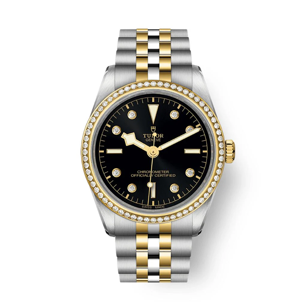 Tudor Black Bay 36 S&G 36 mm Black Dial with Diamonds Stainless Steel Bracelet M79653-0005