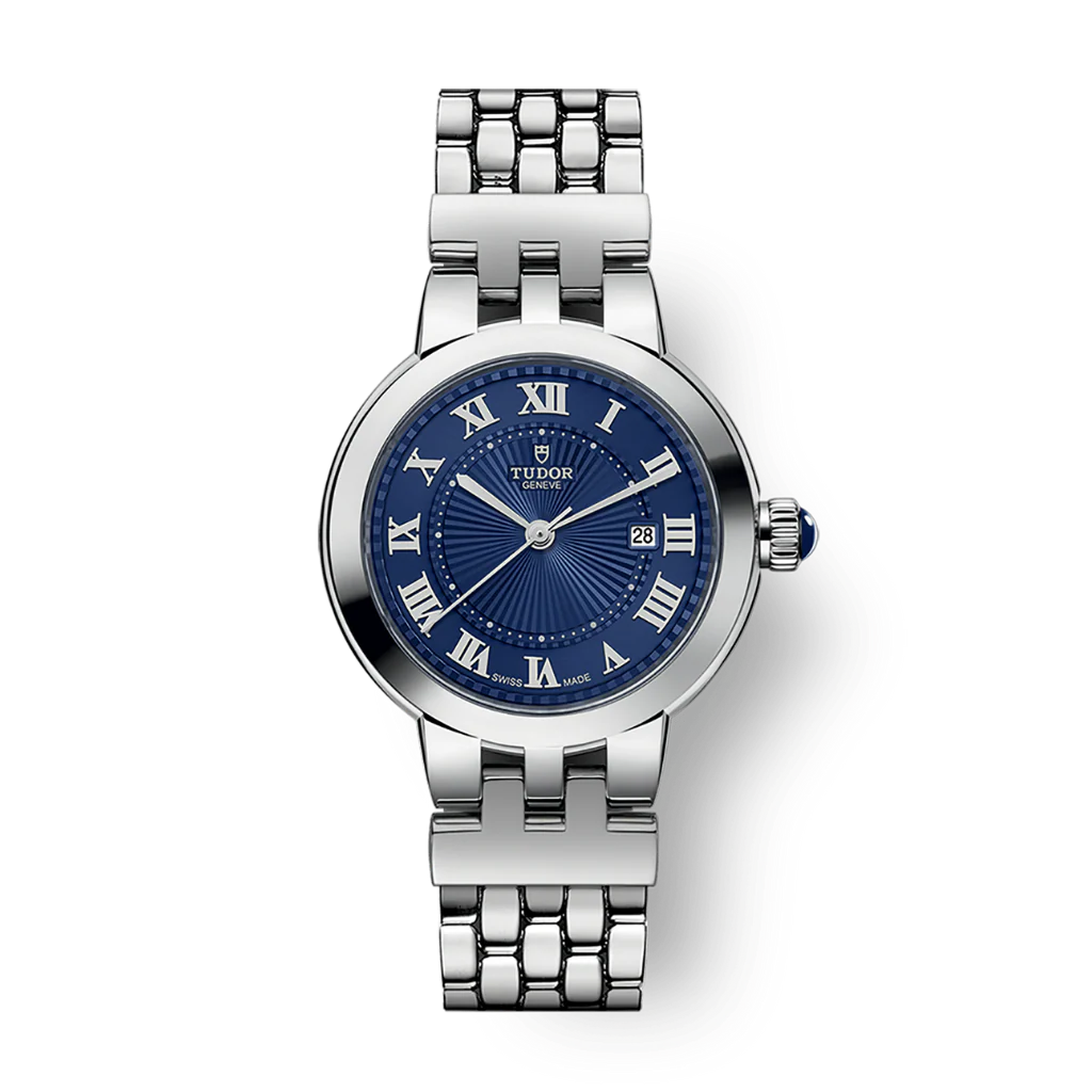 Tudor Clair de Rose 30 mm Blue Dial Stainless Steel Bracelet M35500-0009