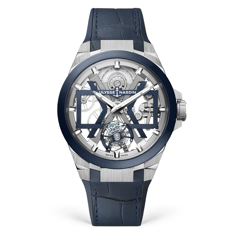 Ulysse Nardin Blast Tourbillon 45 mm Silver Dial Titanium Leather Strap 1723-400/03