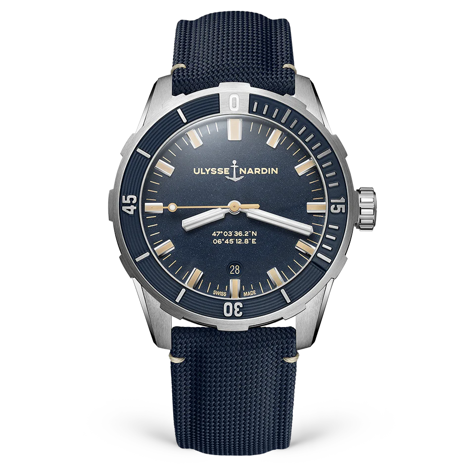 Ulysse Nardin Diver 42 mm Dark Blue Dial Stainless Steel Fabric Strap 8163-175/93