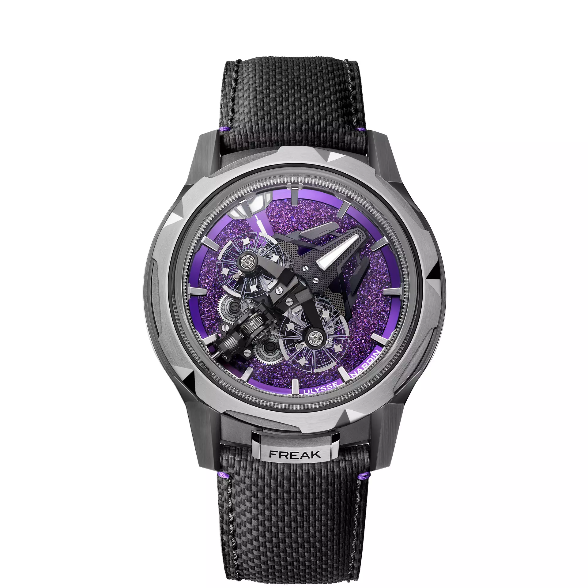 Ulysse Nardin Freak S WOS Centenary Exclusive 45 mm Crystalium Purple Dial Textured Rubber Strap 2513-500LE-7A-WOS/3A
