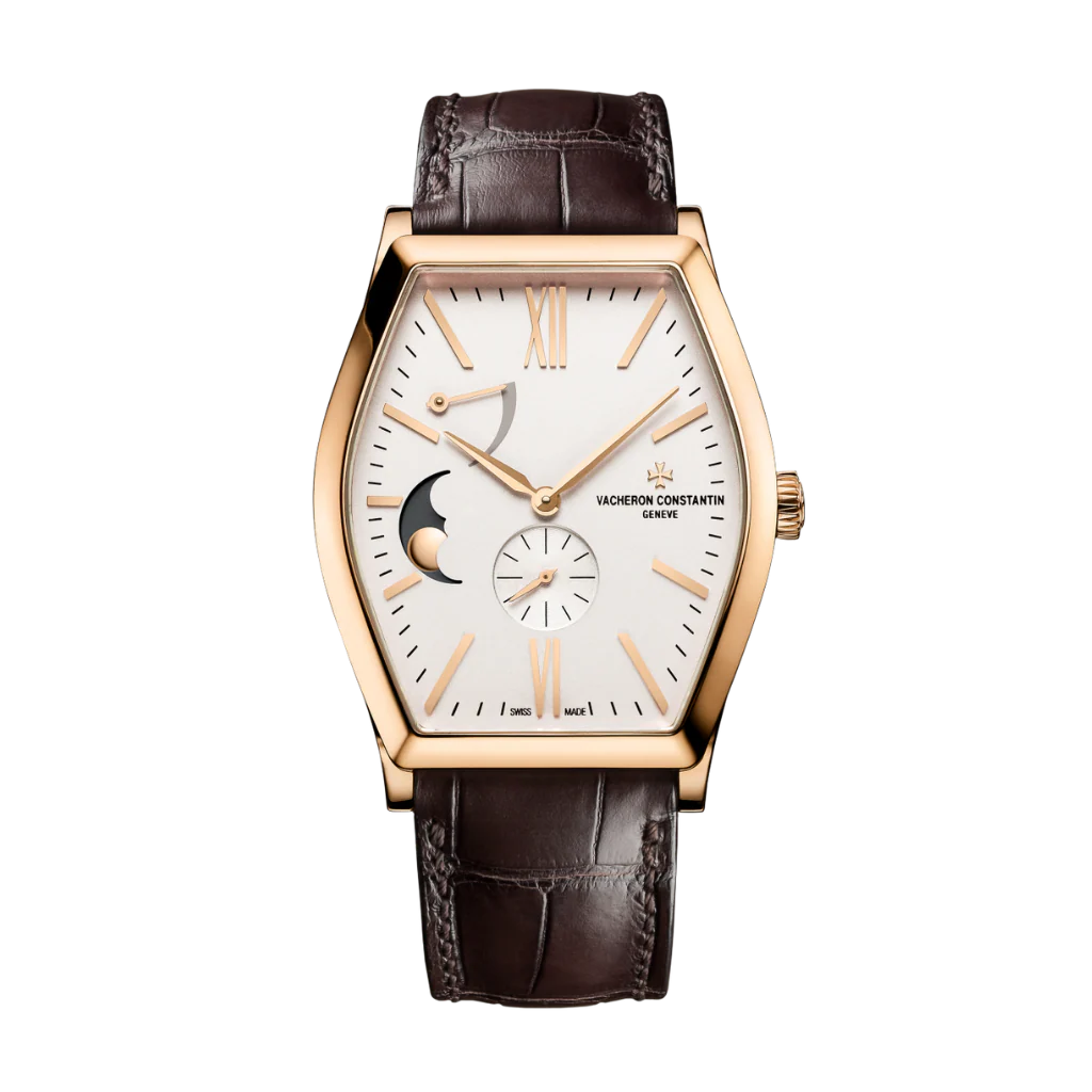 Vacheron Constantin Malte moon phase 42 x 36.7 mm Silver Dial 18K Pink Gold Leather Strap 7000M/000R-B109