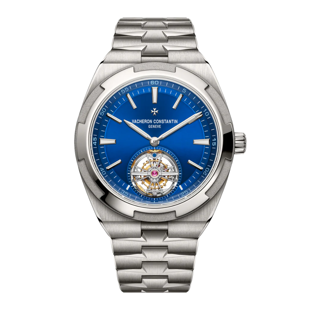 Vacheron Constantin Overseas tourbillon 42.5 mm Blue Dial Titanium Bracelet 6000V/210T-H032