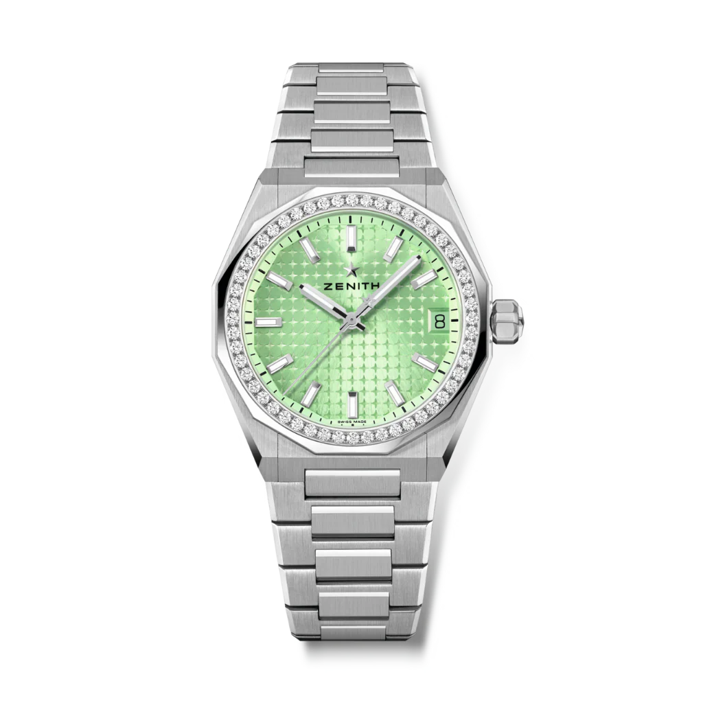 Zenith DEFY SKYLINE 36 mm Light Green Dial with Diamonds Stainless Steel Bracelet 16.9400.670/61.I001