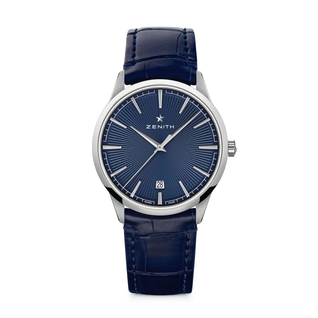 Zenith ELITE CLASSIC 40.5 mm Blue Dial Stainless Steel Leather Strap 03.3100.670/02.C922