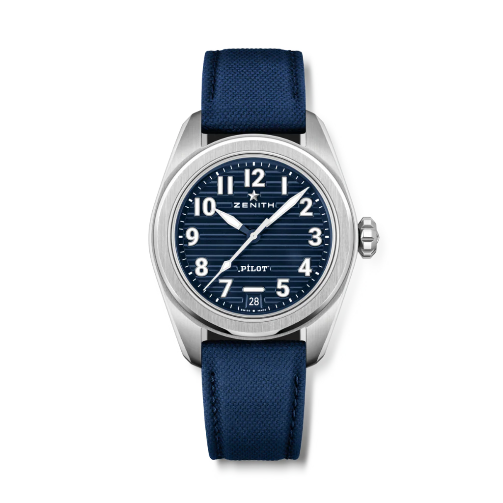 Zenith PILOT AUTOMATIC 40 mm Blue Dial Stainless Steel Rubber Strap 03.4000.3620/51.I003